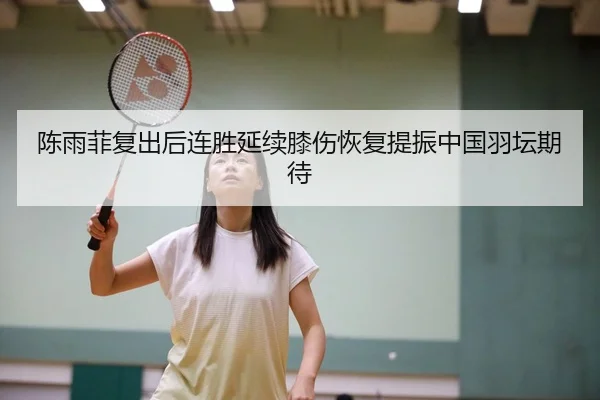 陈雨菲复出后连胜延续膝伤恢复提振中国羽坛期待